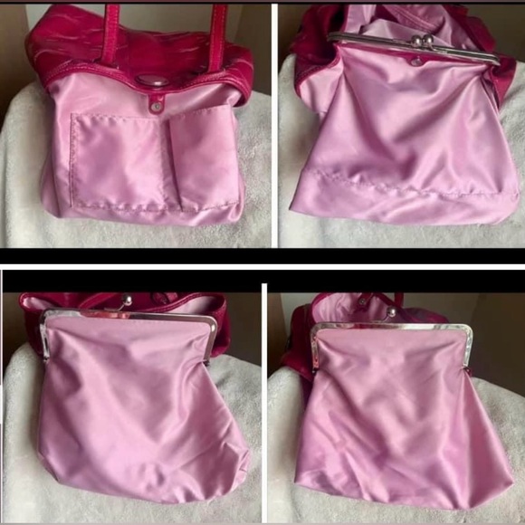 Coach kiss lock #E1093-F15658 signature hot pink patent leather purse - Picture 12 of 17